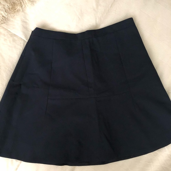 J Crew navy flare work skirt - Picture 3 of 4